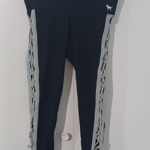 PINK Victoria's Secret Black and Gray Kids Leggings